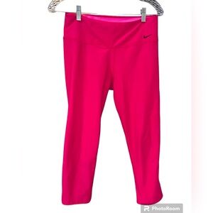 Hot Pink Nike Dri-Fit 3/4 length, High Waist leggings Size M